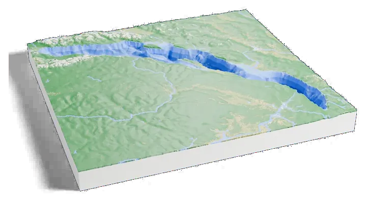 Lake Baikal model, turned around