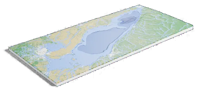 Lake Erie model, low angle