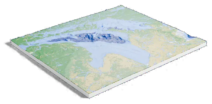 Lake Huron model, low angle
