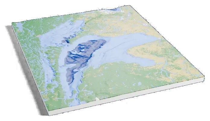 Lake Huron model, turned around