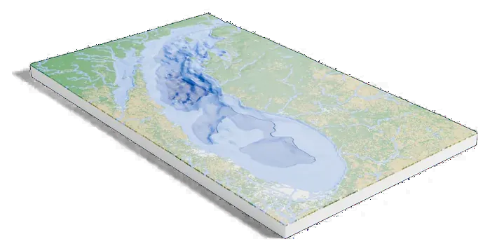 Lake Michigan model, low angle