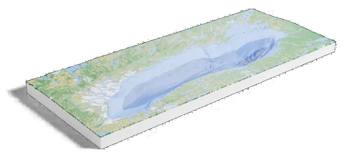 Lake Ontario model, low angle