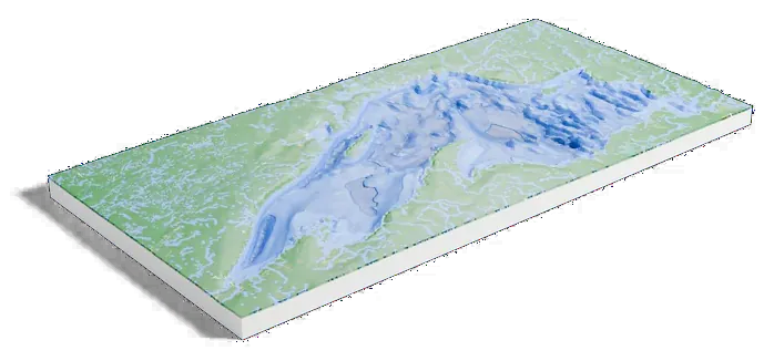 Lake Superior model, low angle