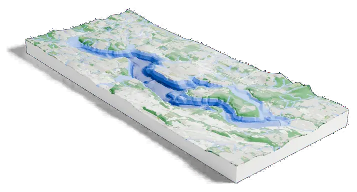Lake Washington model, low angle
