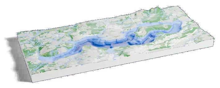Lake Washington model, turned around