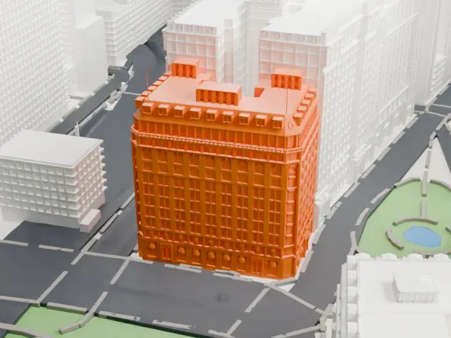 1 Broadway model, South view