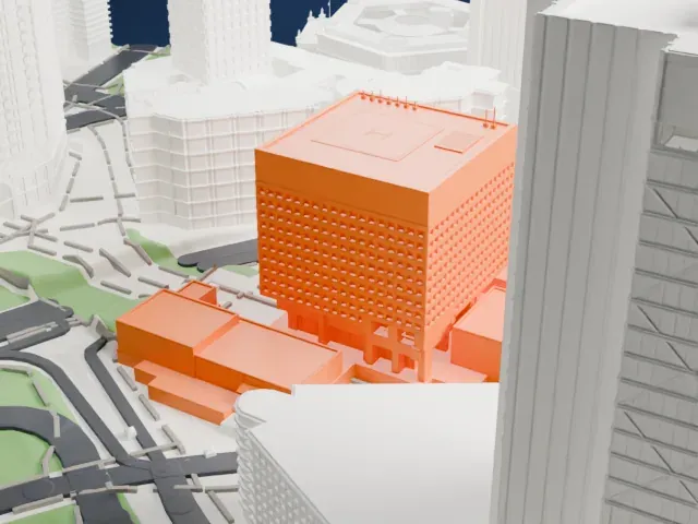 1 Police Plaza model, South view