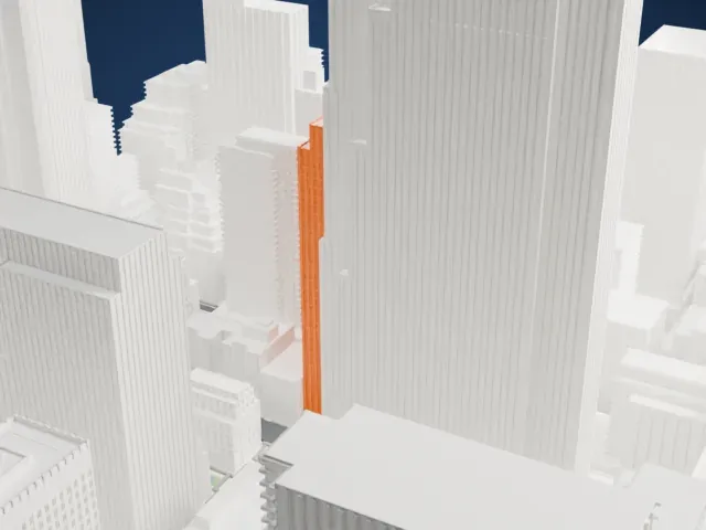 1 Rockefeller Plaza model, North view