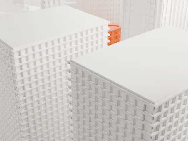 1 Wall Street Court model, South view