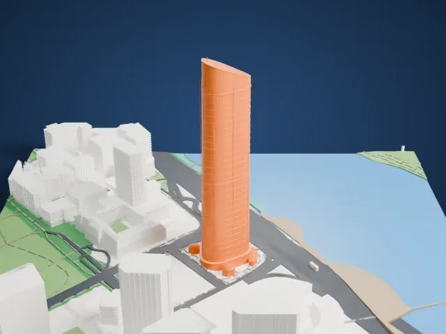 1 William Street model, North view
