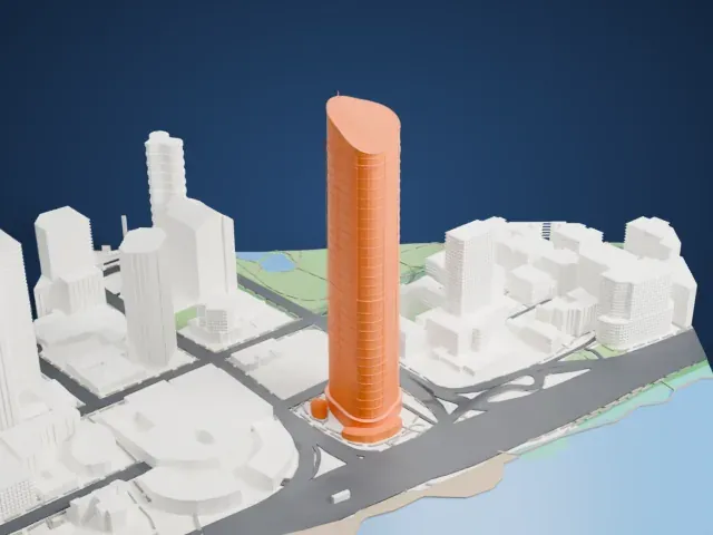 1 William Street model, West view