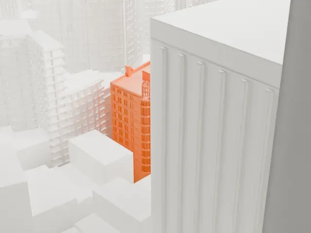 1 William Street model, South view