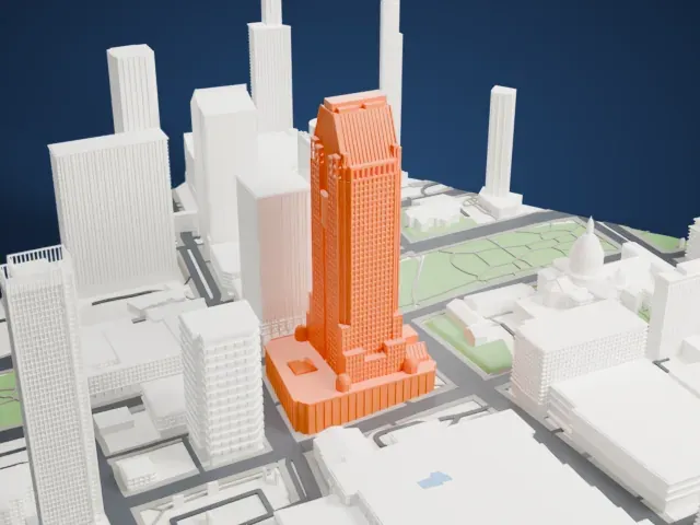1000 de La Gauchetière model, East view