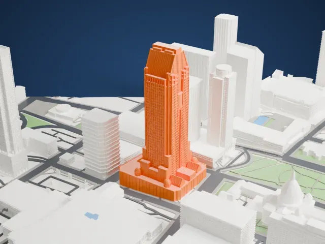1000 de La Gauchetière model, North view