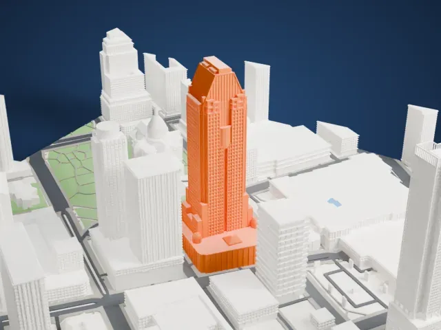 1000 de La Gauchetière model, South view