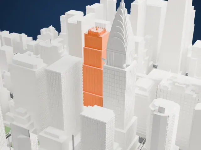 101 Park Avenue model, East view