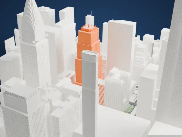 101 Park Avenue model, North view