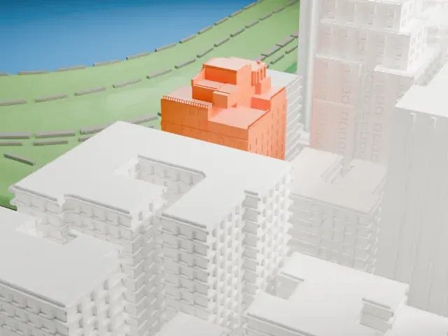 1040 Fifth Avenue model, South view