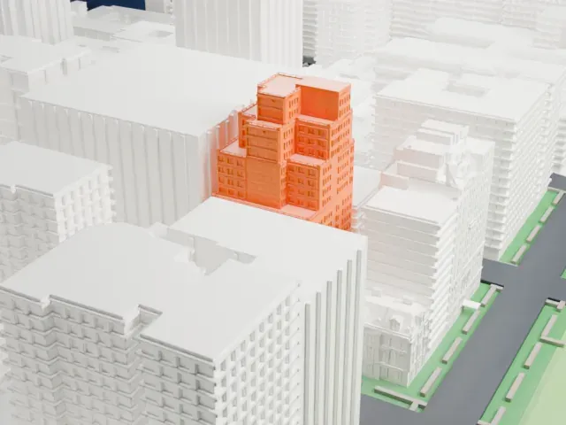1049 Fifth Avenue model, North view