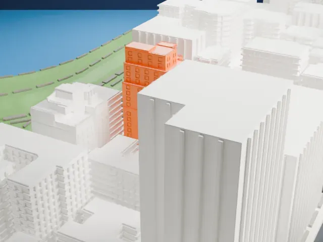 1049 Fifth Avenue model, South view