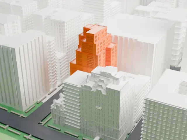 1049 Fifth Avenue model, West view