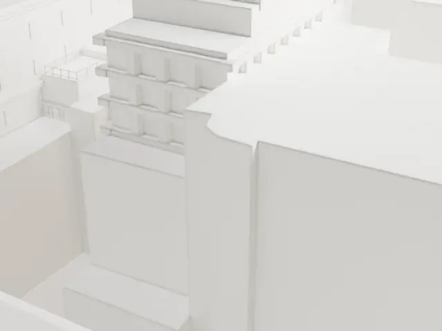 11 West 54th Street model, North view