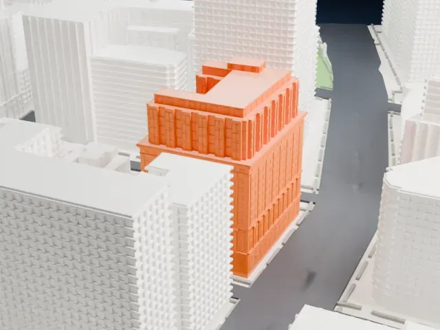 110 Livingston Street model, South view