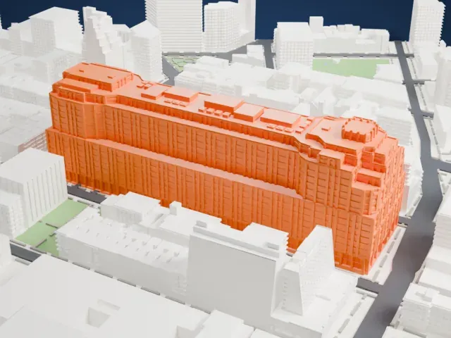 111 Eighth Avenue model, North view