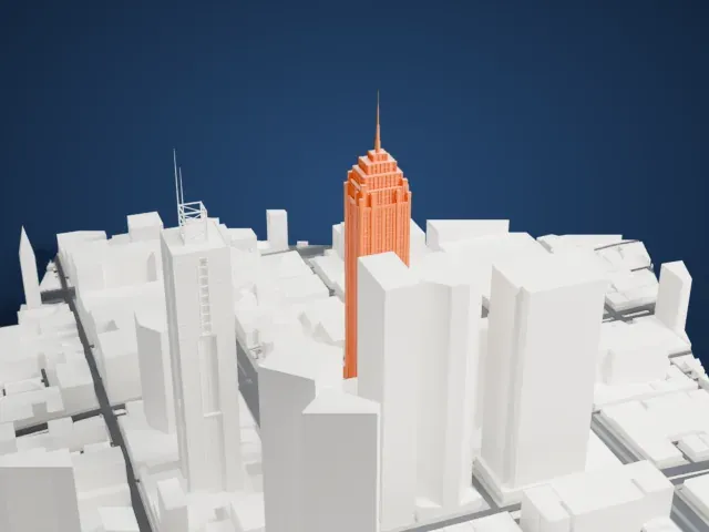 120 Collins Street model, East view