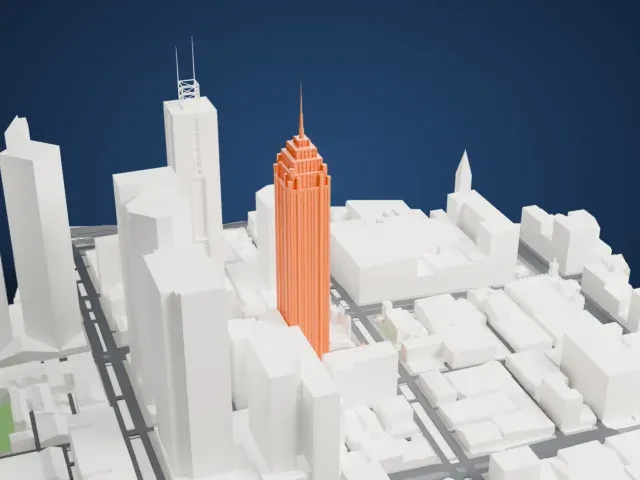 120 Collins Street model, North view