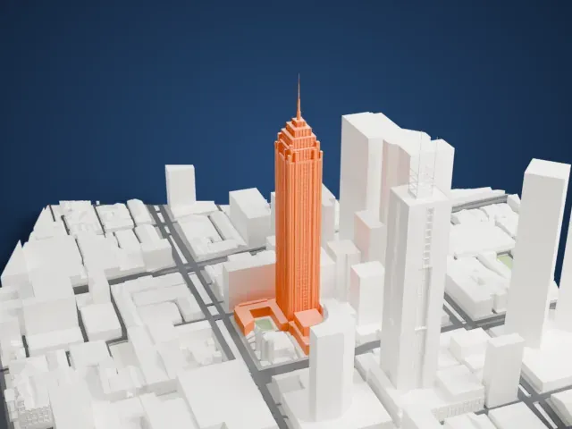 120 Collins Street model, South view