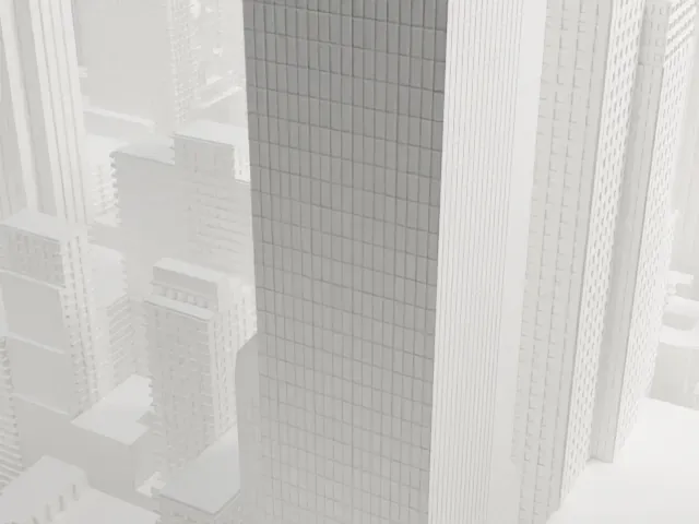 125 West 55th Street model, North view