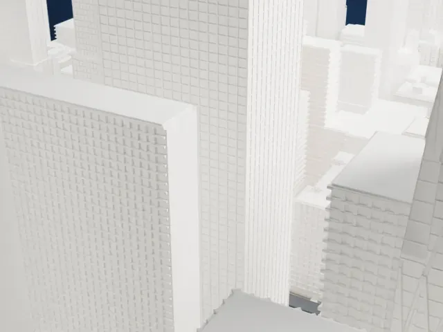 125 West 55th Street model, South view