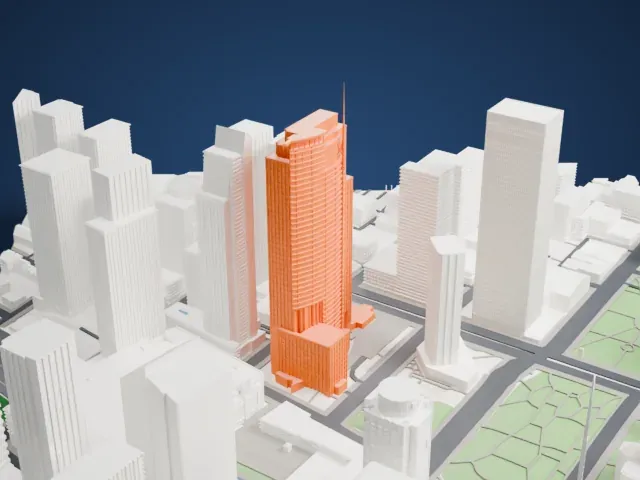 1250 René-Lévesque model, East view