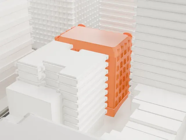 1261 Madison Avenue model, East view