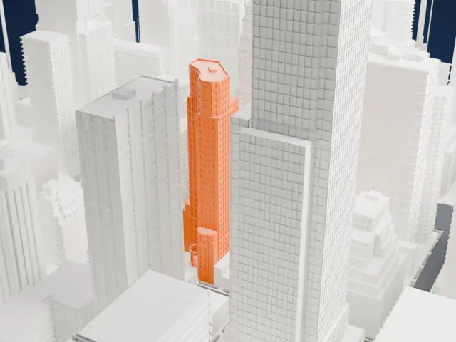 135 East 57th Street model, East view