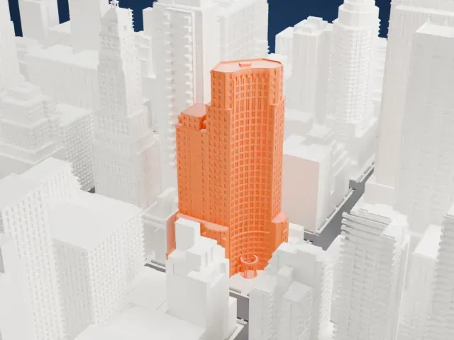 135 East 57th Street model, South view