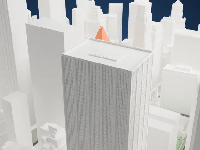 14 Wall Street model, North view