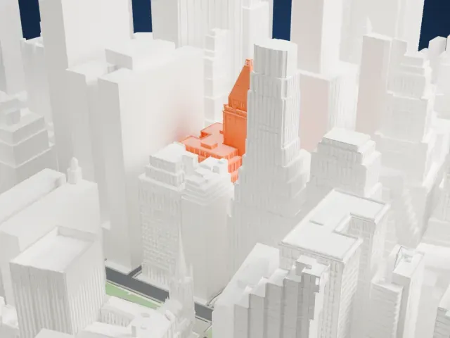 14 Wall Street model, West view