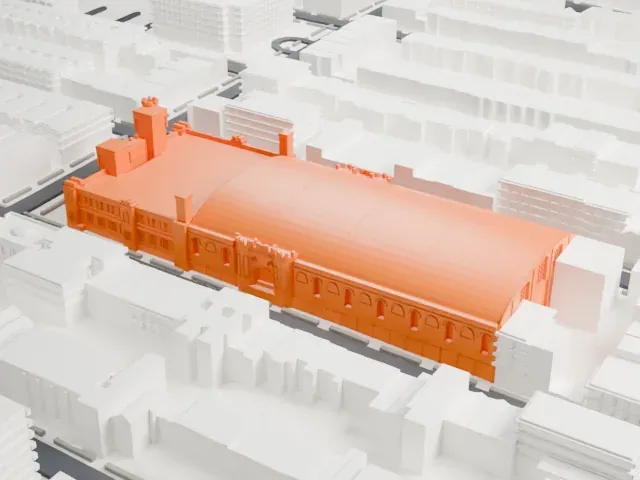 14th Regiment Armory model, North view