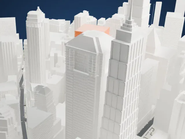 15 Broad Street model, East view