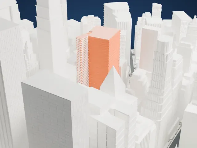 15 Broad Street model, North view