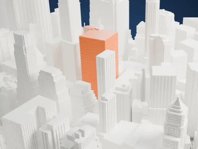 15 Broad Street model, West view
