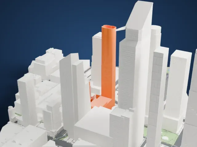 15 Hudson Yards model, East view