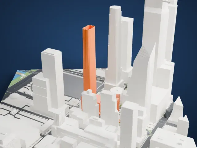 15 Hudson Yards model, South view