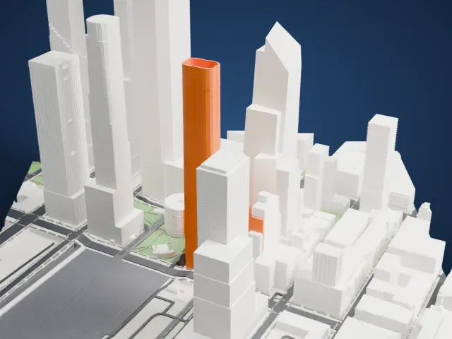 15 Hudson Yards model, West view