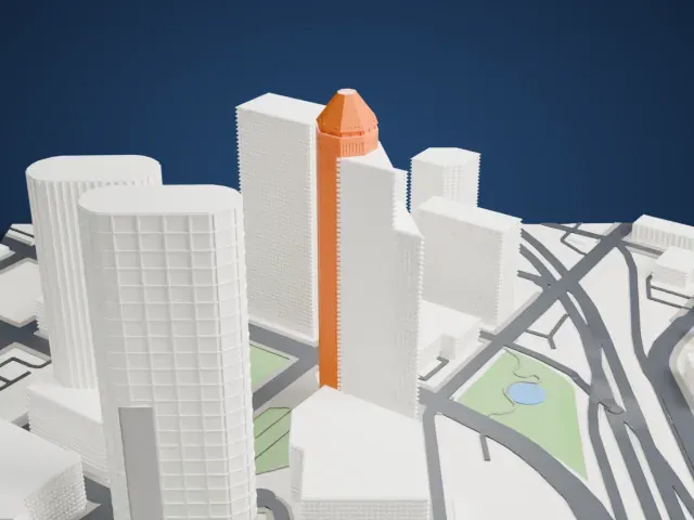 1600 Smith Street model, North view