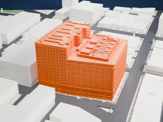 165 Halsey Street model, West view