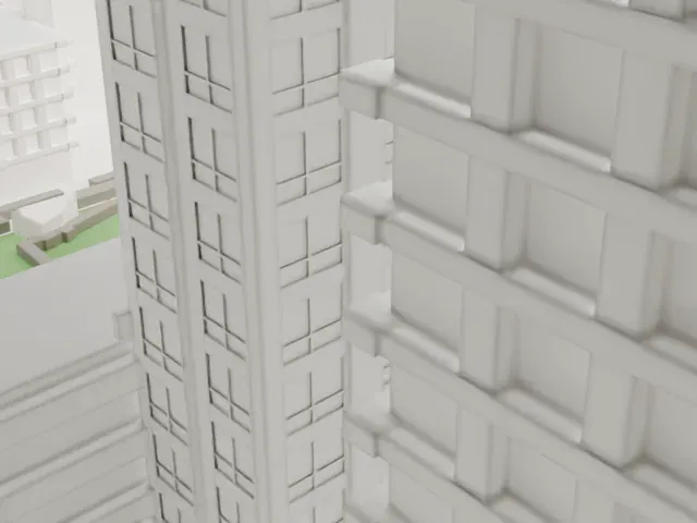 170–176 John Street model, West view