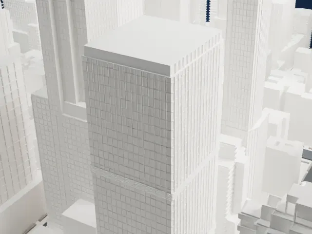 1740 Broadway model, West view